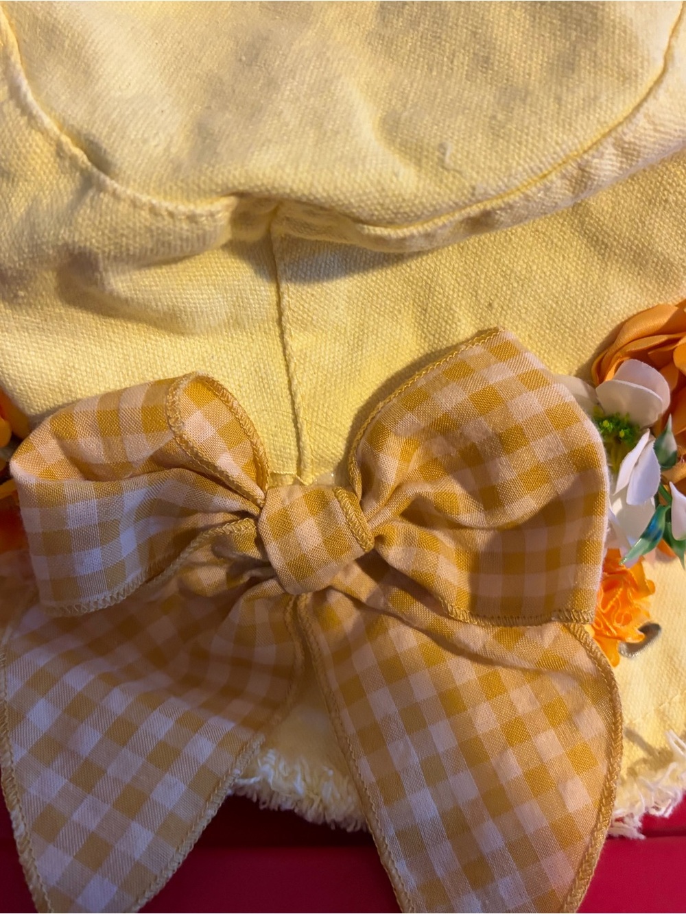 Yellow Gingham Bow Women’s Hat - Brand